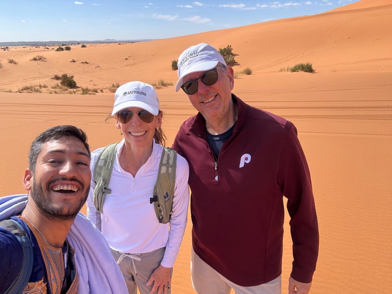 Happy travellers on a private Morocco tour with Edita Morocco Tours